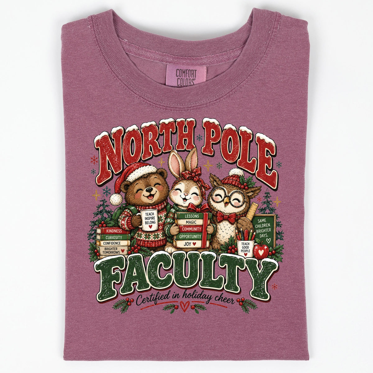 North Pole Faculty Shirt, Teacher Christmas Tee, Cute Holiday Teacher Gift, Teacher Squad Xmas Shirt, School Christmas Educator Top