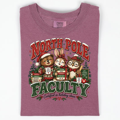 North Pole Faculty Shirt, Teacher Christmas Tee, Cute Holiday Teacher Gift, Teacher Squad Xmas Shirt, School Christmas Educator Top