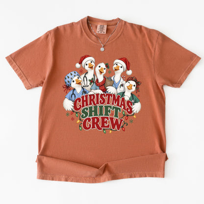 Christmas Shift Crew Shirt, Nurse Christmas Shirt, Medical Christmas Tee, Comfort Colors Holiday Nurse Gift, Doctor Christmas Shirt
