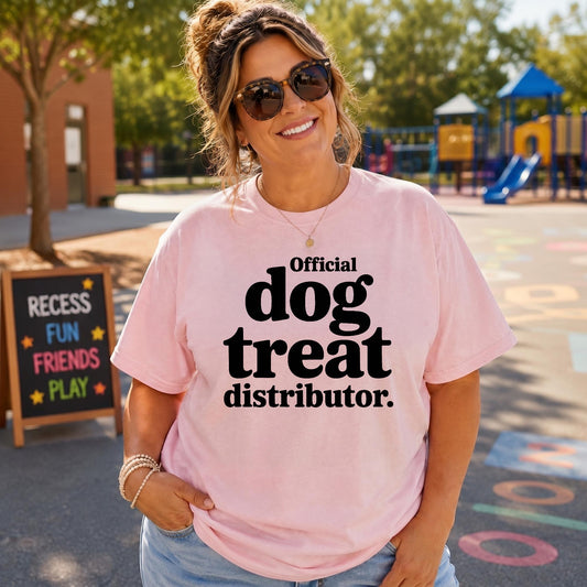 Bella Canvas Tee Funny Dog Shirt For Women, Official Treat Dealer Shirt, Dog Treat Mom Graphic Tee, Dog Owner Gift, Dog Person Gift