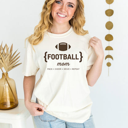Football Mom Shirt Comfort Colors Tee, Cute Game Day Shirt, Football Mom Gift, Sports Mom Shirt, Football Season Tee, Football Shirt Women