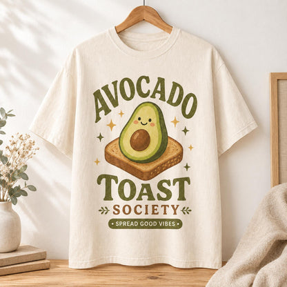 Avocado Toast Society Shirt, Spread Good Vibes Tee, Funny Foodie Comfort Colors Shirt, Cute Avocado Lover Gift, Brunch Shirt
