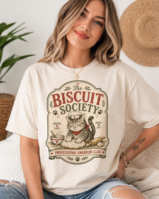 Cat Biscuit Society Shirt, Funny Cat Lover Comfort Colors Tee, Making Biscuits Cat Mom Gift, Crazy Cat Lady Shirt, Cute Cat Owner Gift