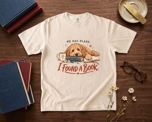 Book Lover Shirt', Goldendoodle Dog Mom Reading Tee Soft Cozy Gift