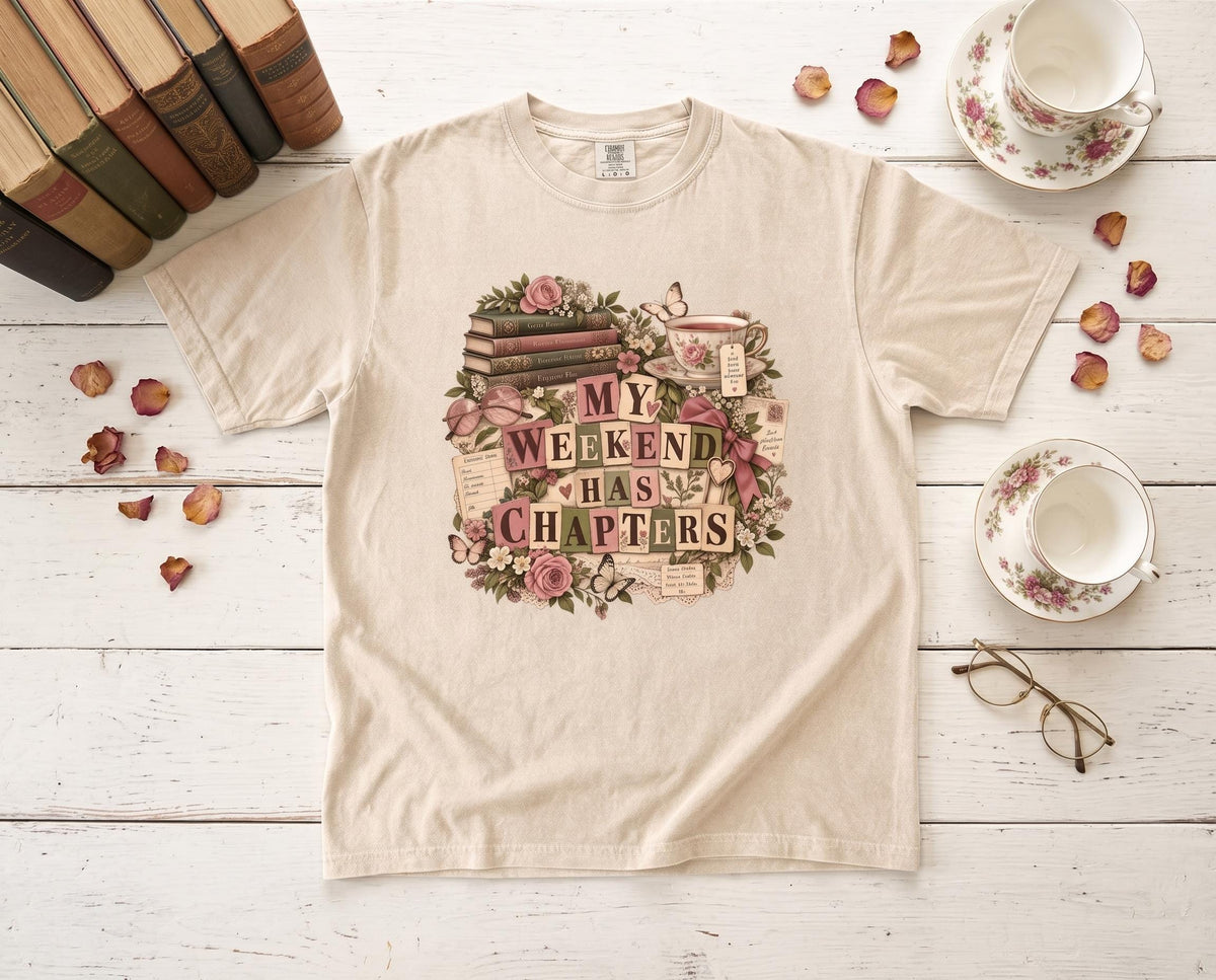 Book Lover Shirt, My Weekend Has Chapters Tee, Cozy Comforts Soft