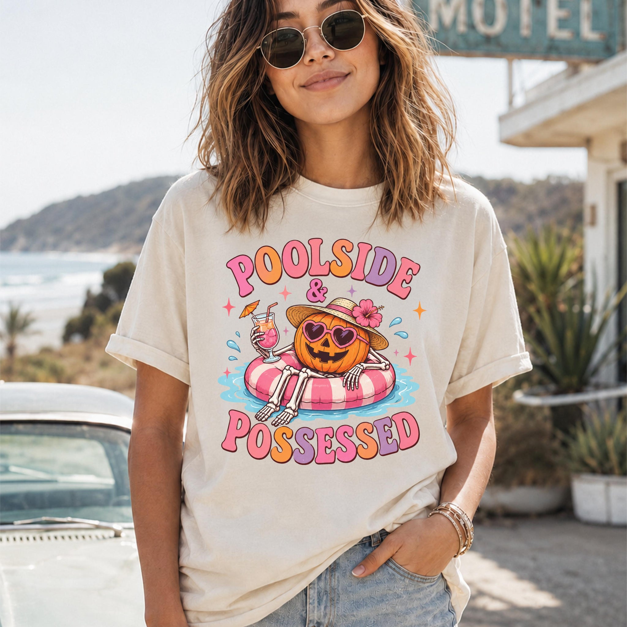 Halloween Beach Tee - Poolside Posessed Comfort Colors – Joyful Moose
