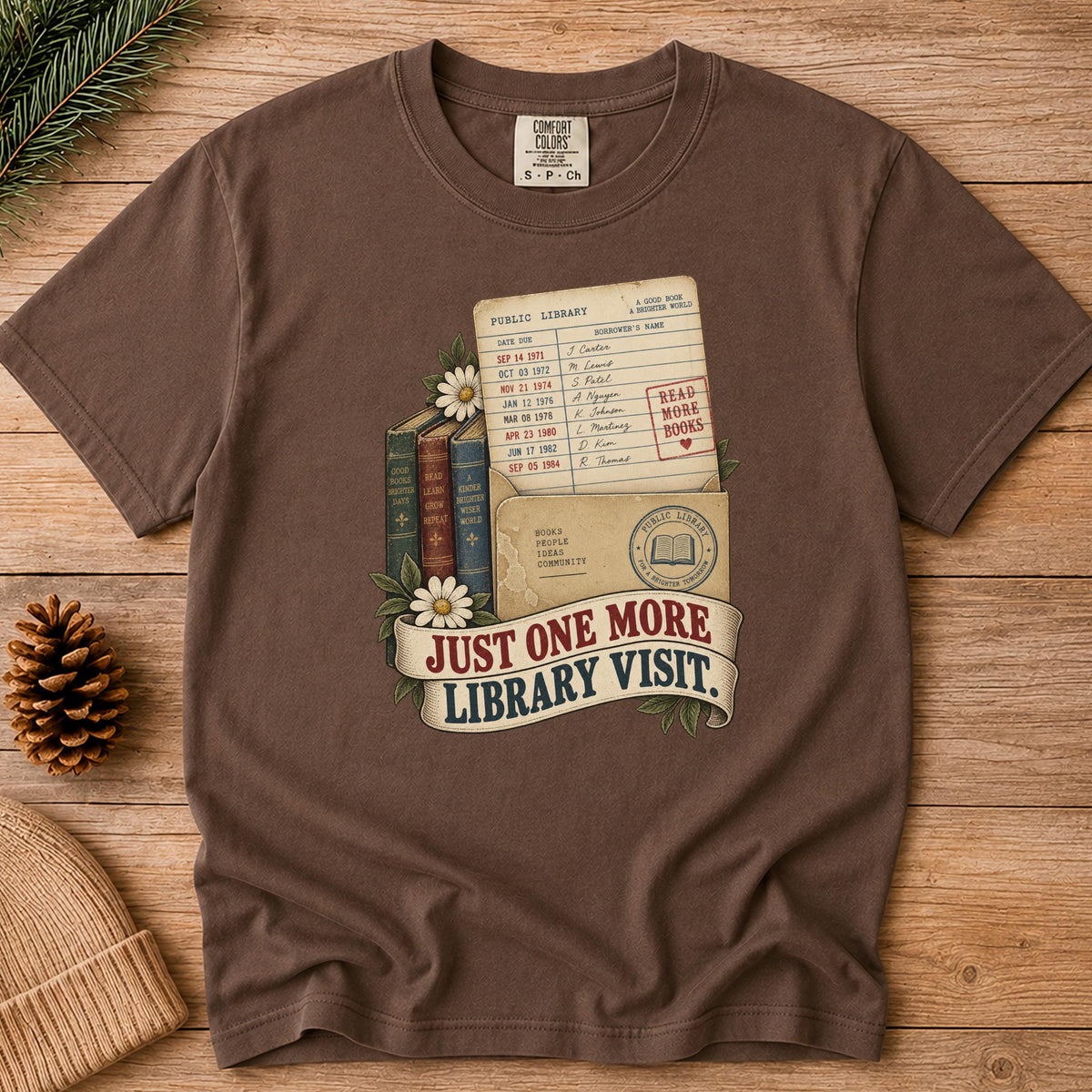Book Lover Shirt, Just One More Library Visit Vintage Tee Comfort