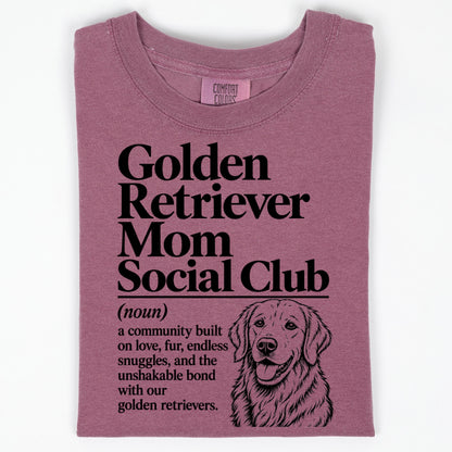 Golden Retriever Mom Shirt, Golden Retriever Mom Social Club Tee, Cute Dog Mom Gift, Golden Mama Shirt, Golden Retriever Lover Gift