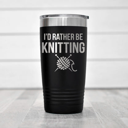 Knitting Tumbler | Stainless Steel Cup With Double Wall Insulation - Yarn Lover Gift