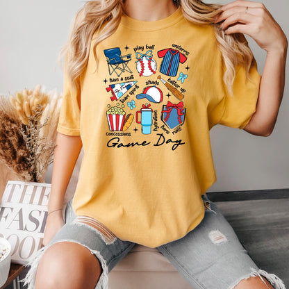 Baseball Graphic Tee – Retro Women's Baseball Shirt With Cute Sports Design