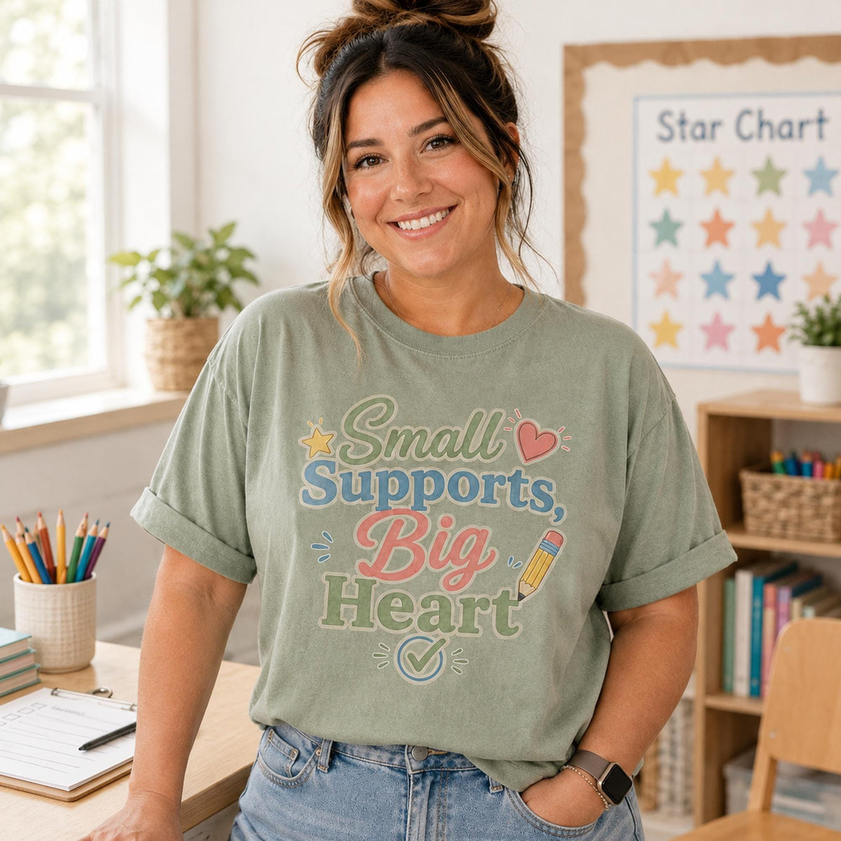 Small Supports Big Wins Shirt, Paraprofessional Tee, Sped Teacher Shirt, Special Education Para Gift, Behavior Tech Teacher Aide Shirt