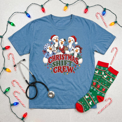 Christmas Shift Crew Shirt, Nurse Christmas Shirt, Medical Christmas Tee, Comfort Colors Holiday Nurse Gift, Doctor Christmas Shirt
