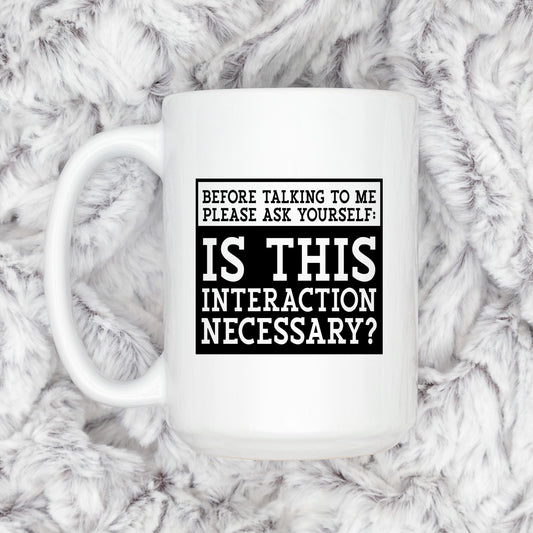 Funny Sarcastic Coffee Mug – Introvert Humor Gift | Office Humor Cup, Dishwasher Safe