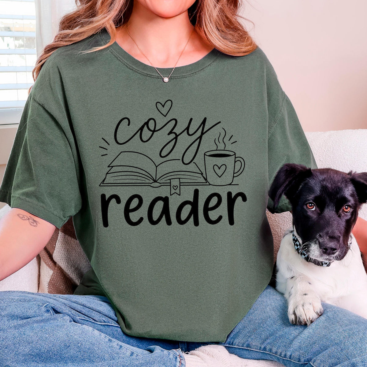 Cozy Reader Shirt, Book Lover Coffee Tee, Just One More Chapter Bookworm Shirt, Cute Reading Gift For Her, Book Club Bookish Top