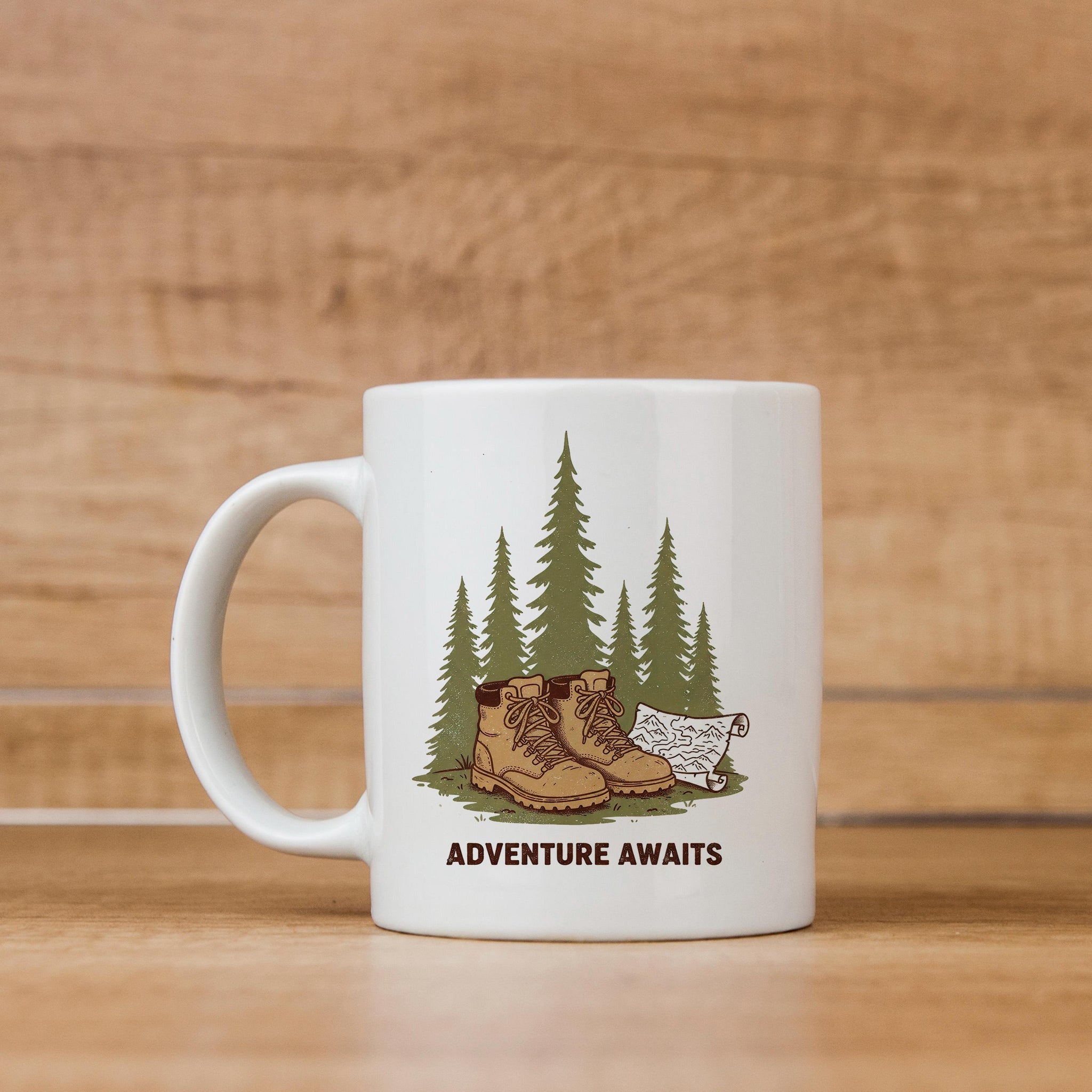 Adventure Mug - Rustic Ceramic Coffee Cup 11oz & 15oz  Joyful Moose