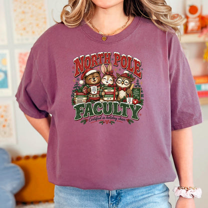 North Pole Faculty Shirt, Teacher Christmas Tee, Cute Holiday Teacher Gift, Teacher Squad Xmas Shirt, School Christmas Educator Top