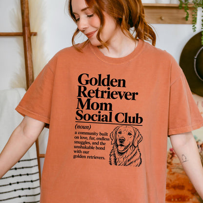 Golden Retriever Mom Shirt, Golden Retriever Mom Social Club Tee, Cute Dog Mom Gift, Golden Mama Shirt, Golden Retriever Lover Gift