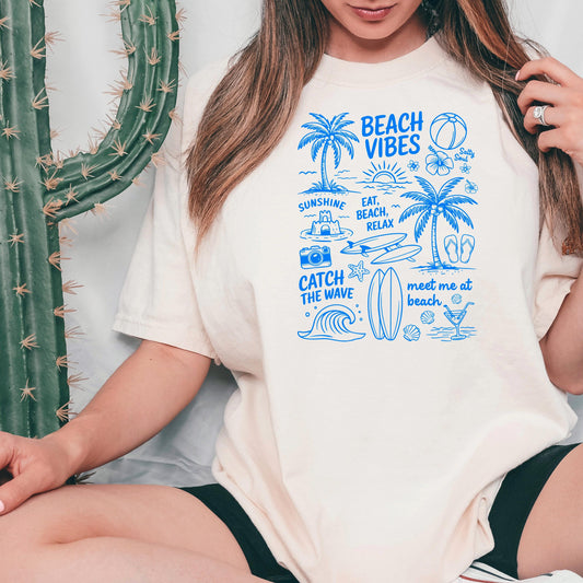Seashell Shirt Women Comfort Colors Tee, Retro Seashell Shirt, Beachy Shirt Summer Style, Cute Seashell Shirt Ocean Lover Gift