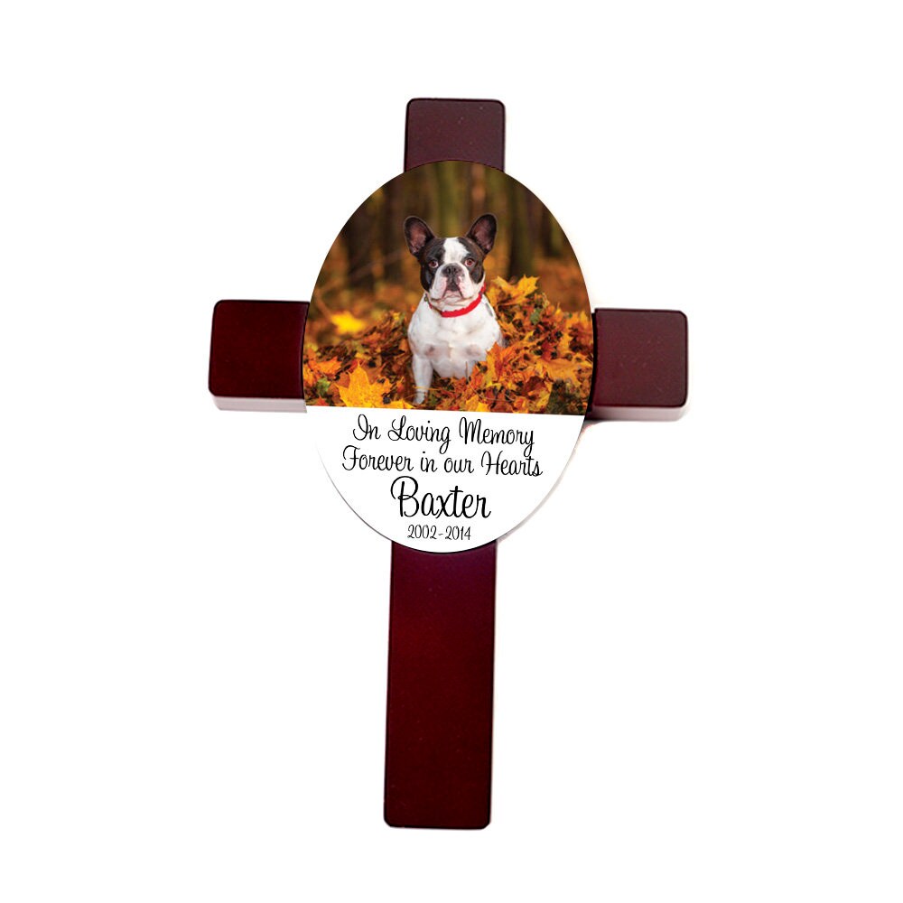 Pet Memorial Cross - Custom Dog Memorial Gift - Pet Memorial Personalized Cross