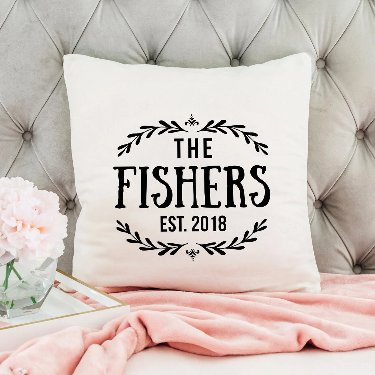 Personalized Throw Pillow Custom Anniversary Wedding Bridal Shower Gift