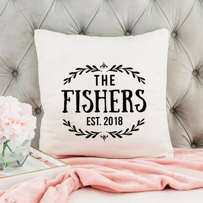 Personalized Throw Pillow Custom Anniversary Wedding Bridal Shower Gift