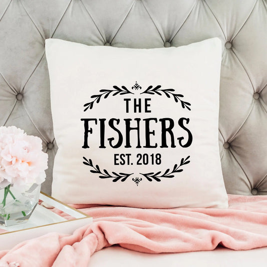 Personalized Throw Pillow Custom Anniversary Wedding Bridal Shower Gift