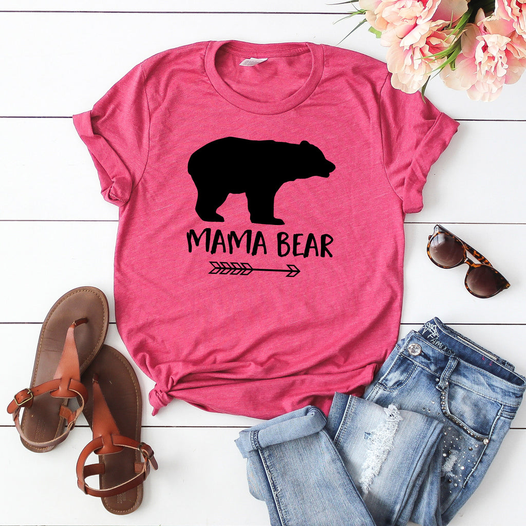 Mama Bear Shirt - Arrow Graphic Tee Gift for Mom