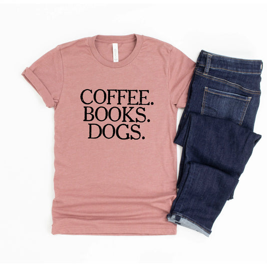 gifts for dog lovers - Coffee Books Dogs Tee Tshirt Womens Top