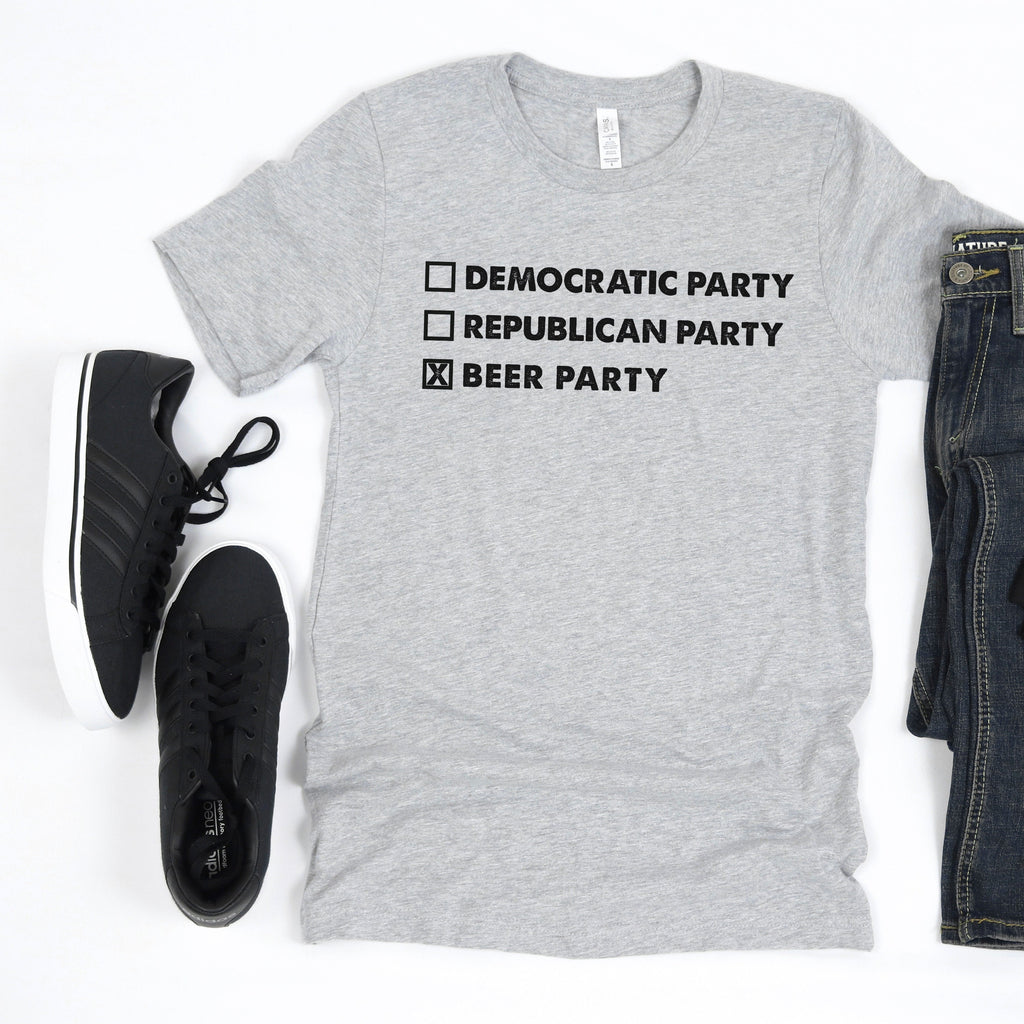 Funny Political Shirt, 2024 Election Tshirt, Democratic Republican Party Cocktail Pizza Wine Tasting Beer