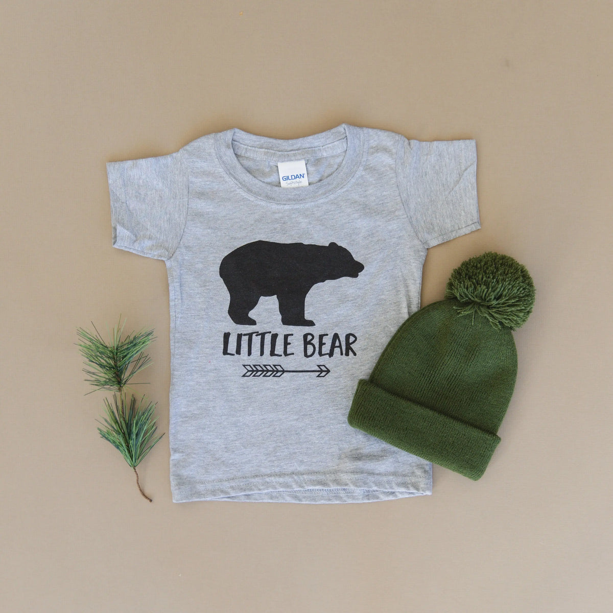 Little Bear Shirt - Gray Toddler Tee - Sister Bear T-shirt - Brother Bear Tshirt - Matching Family Kids Tshirts