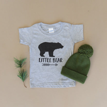 Little Bear Shirt - Gray Toddler Tee - Sister Bear T-shirt - Brother Bear Tshirt - Matching Family Kids Tshirts
