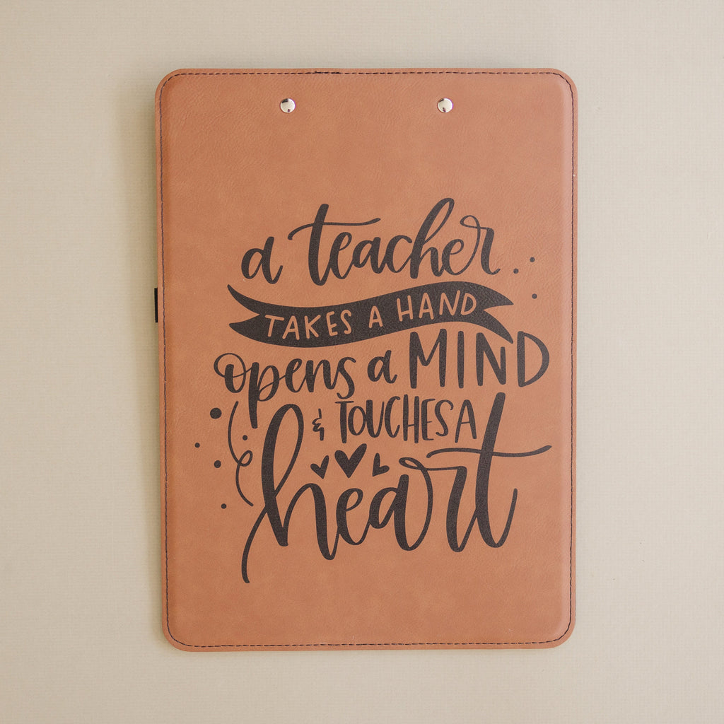 Custom Clipboard for Teacher, Personalized Teacher Gift, leather clip board teacher appreciation gift for Teachers