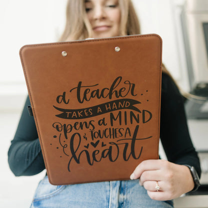 Custom Clipboard for Teacher, Personalized Teacher Gift, leather clip board teacher appreciation gift for Teachers