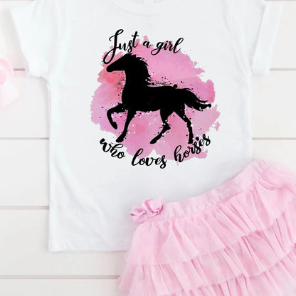 Horse Tshirt for girls, gifts for girls, toddler Youth Kids Tees, horse gifts,