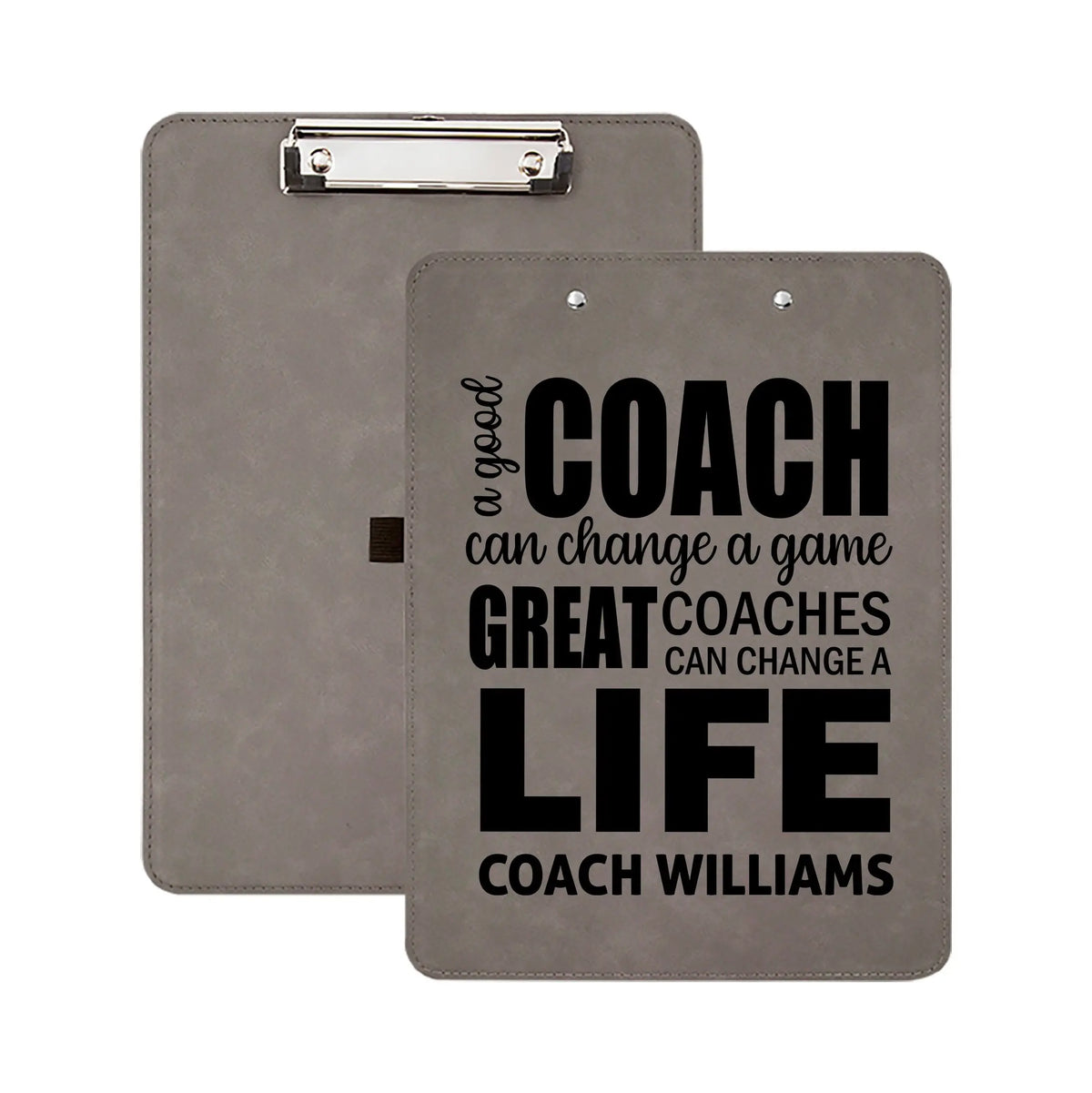 coach gifts, Custom Clipboard for coaches, leather clip board sports team appreciation gift, baseball soccer football basketball baseball