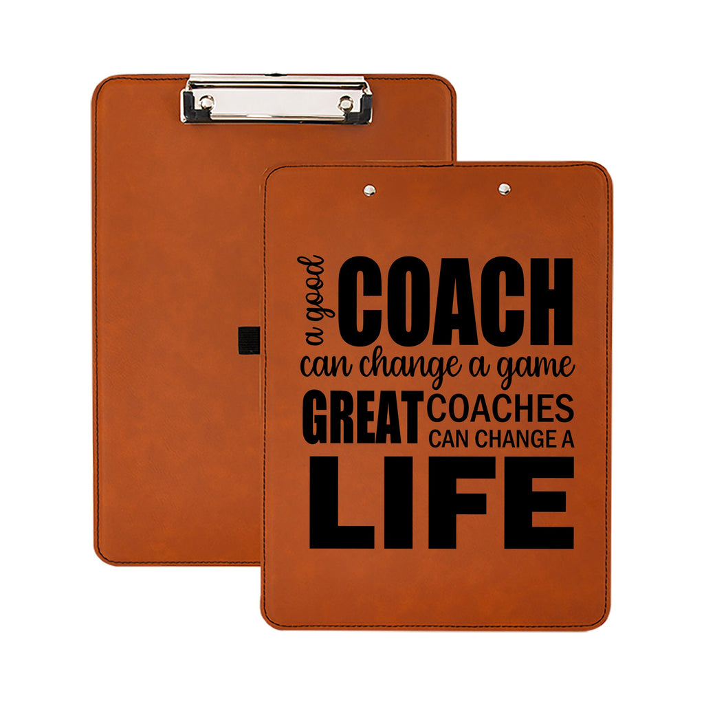 coach gifts, Custom Clipboard for coaches, leather clip board sports team appreciation gift, baseball soccer football basketball baseball