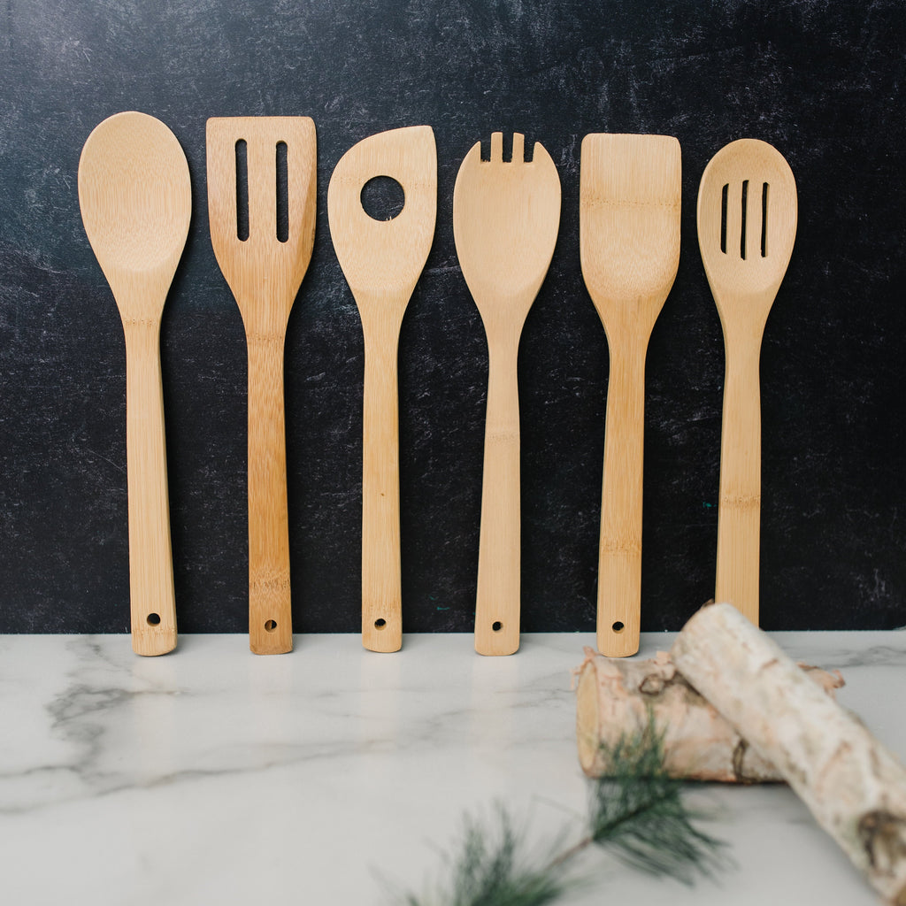 Bamboo Kitchen Utensil Holder - Custom Gift for Bride & Groom - Personalized Wedding Gift, Anniversary Gift