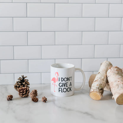 Flamingo Mug, I don't give a flock Pink Flamingo Coffee Mug, Funny Beach Mug, Funny Coffee Mug, Pink Flamingo Gift, Beach Gift for Her