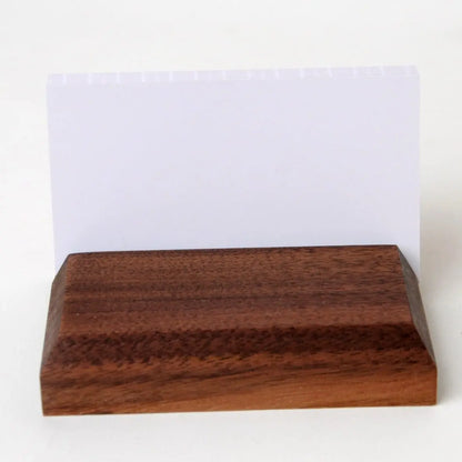Wood Business Card Holder, Custom Engraved Business Card Display Stand, card holder for desk, business card display for counter