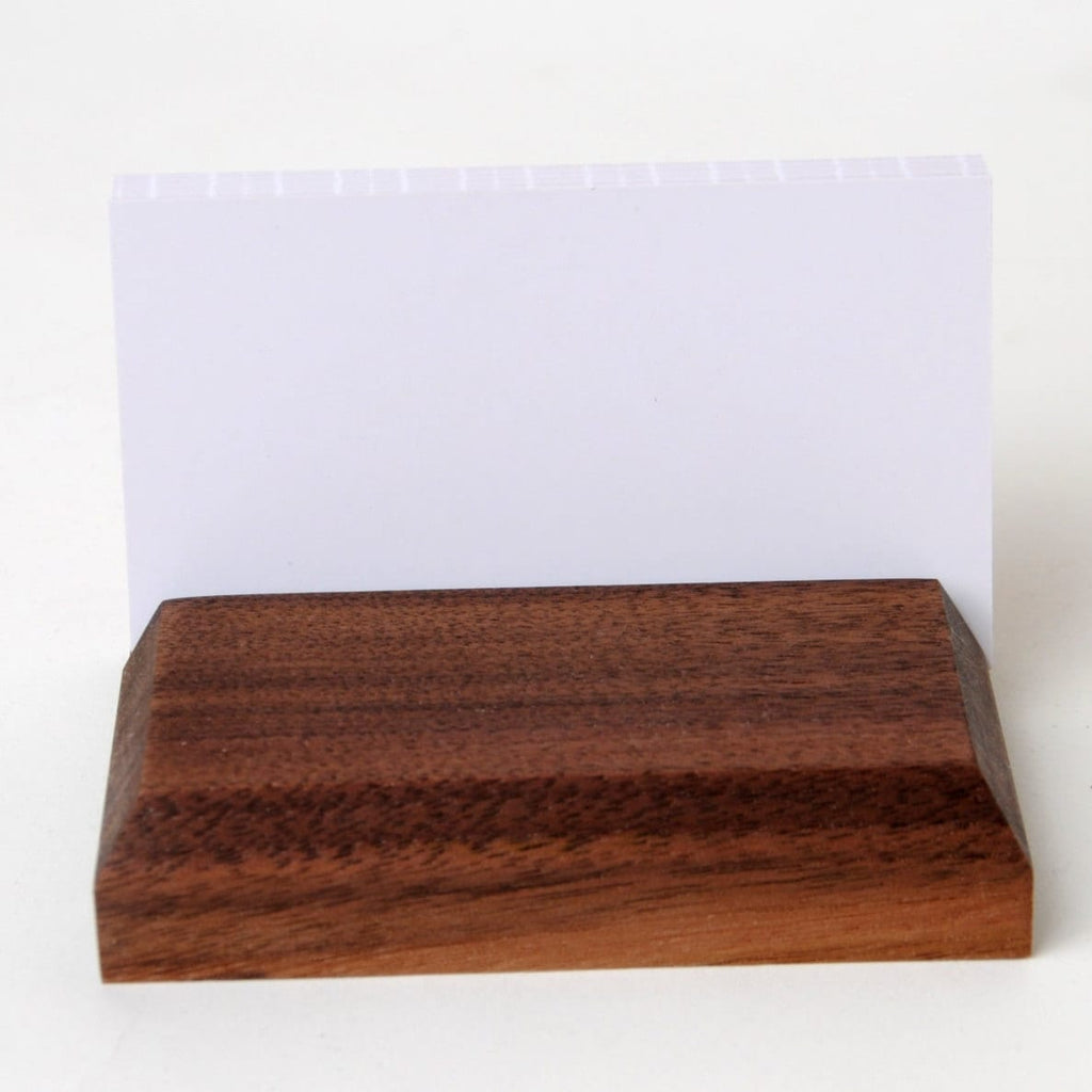 Wood Business Card Holder, Custom Engraved Business Card Display Stand, card holder for desk, business card display for counter