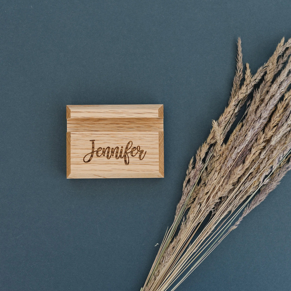 Wood Business Card Holder, Custom Engraved Business Card Display Stand, card holder for desk, business card display for counter
