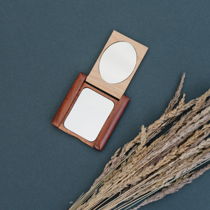 Wood Compact Mirror - Personalized mirror - personalized gift for her - hand held mirror - Wood Mirror - wooden mirror - custom gift for her