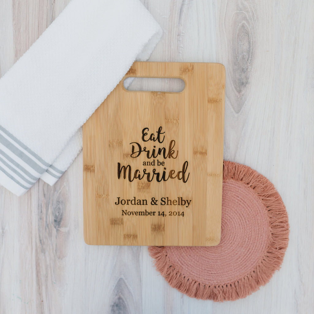 Personalized Wedding Gift Cutting Board, unique wedding gift for couple, Custom Bamboo Wood Board, personalized cutting board wedding gift