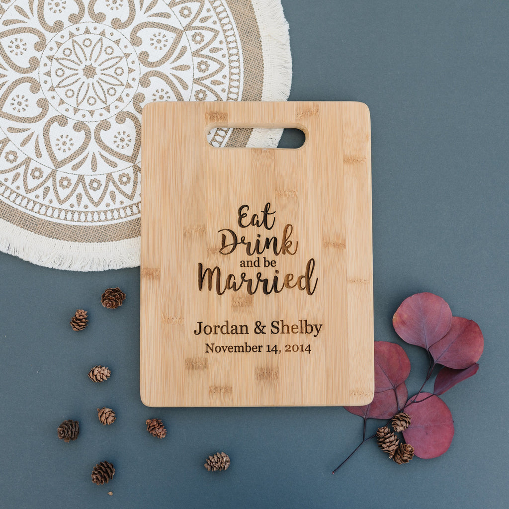Personalized Wedding Gift Cutting Board, unique wedding gift for couple, Custom Bamboo Wood Board, personalized cutting board wedding gift