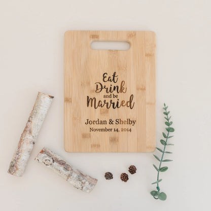 Personalized Wedding Gift Cutting Board, unique wedding gift for couple, Custom Bamboo Wood Board, personalized cutting board wedding gift