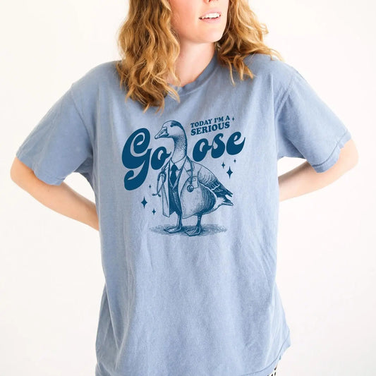 Serious Goose Shirt - Comfort Colors Funny Tshirt Women - Meme Shirt - Silly Goose Tee