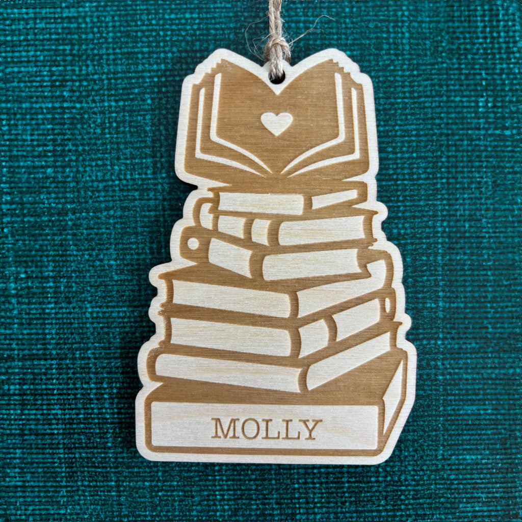 Book Christmas Ornament, book lover ornament, custom book ornament for book club gifts, Unique Personalized Holiday Gift, Reader Gifts