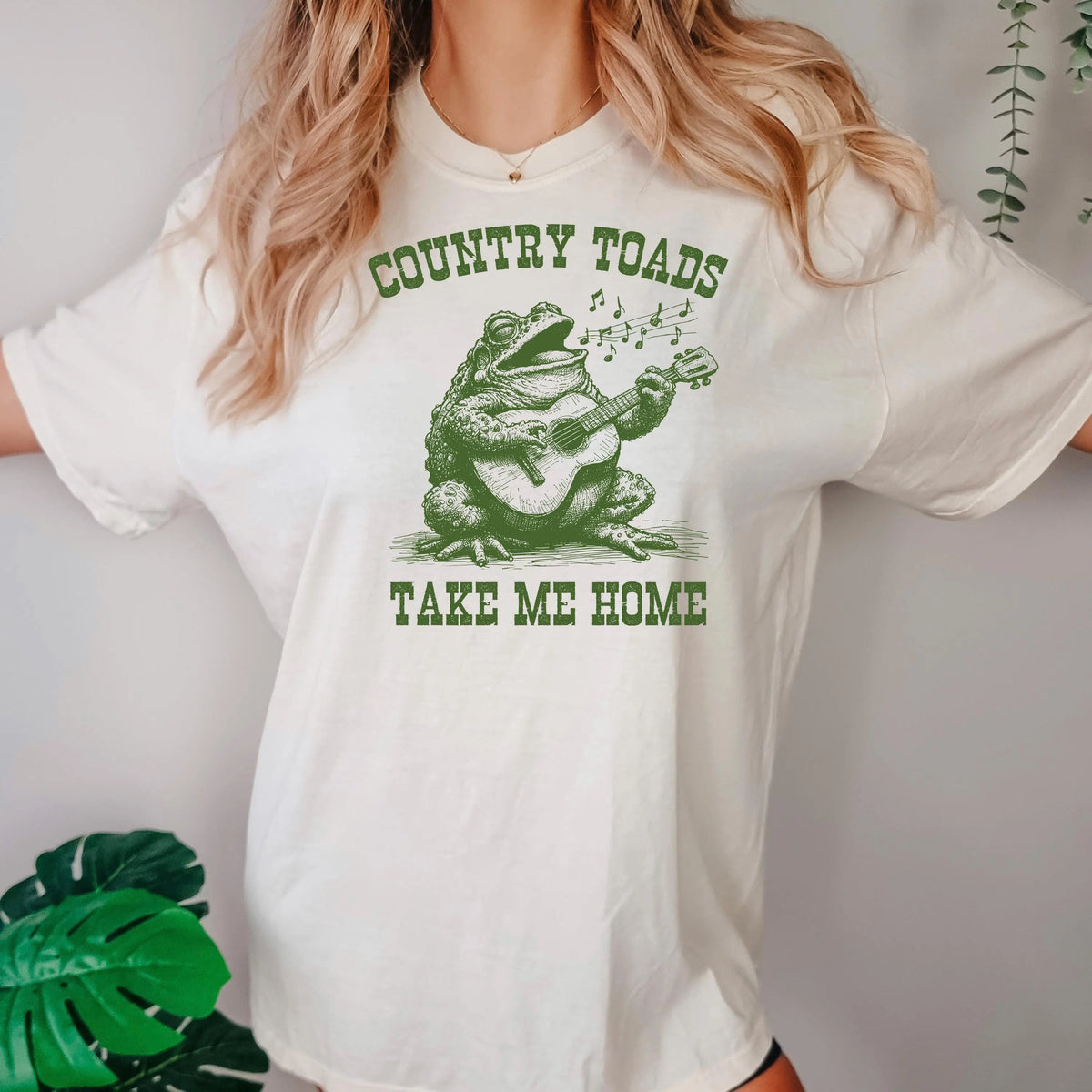 Country Toads Take Me Home Funny Frog Shirt Comfort Colors Graphic Tee Cottagecore Aesthetic Country Music Amphibian Toad Lover Gift