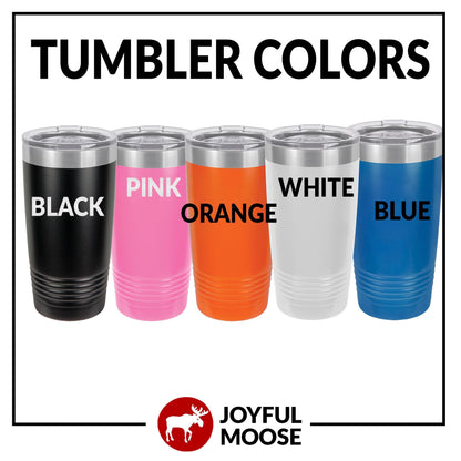 Personalized Sewing Tumbler 20 oz stainless steel insulated drinkware for crafters, hot or cold beverage travel mug, gift for sewists
