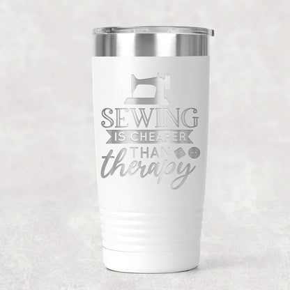 Personalized Sewing Tumbler 20 oz stainless steel insulated drinkware for crafters, hot or cold beverage travel mug, gift for sewists